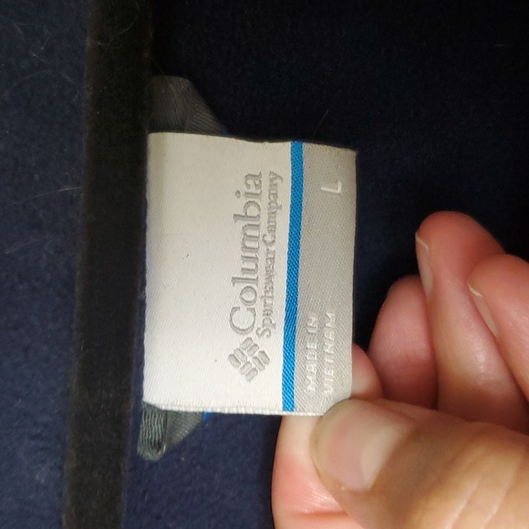 Columbia Men's Navy Rain Jacket, Warm Lining Size Large - Picture 3 of 7